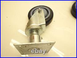 Set Of 4 Genuine Hobart 00-421893-000G1 PLATE MOUNT CASTER, (SET OF 4 CASTERS)