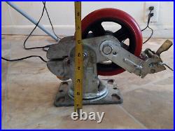 Super Heavy Duty Casters Red rubber swival brake castor