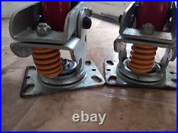 Super Heavy Duty Casters Red rubber swival brake castor