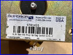 Superior Str1431 4.5k poly spring Toyota Raymond Replacement Caster New