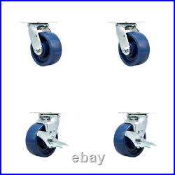 Tool Box Caster Wheel Set 5 Inch Solid Polyurethane Swivel Casters SCC