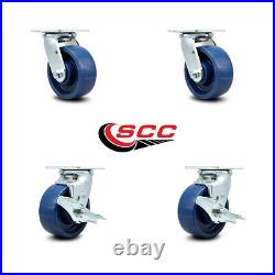 Tool Box Caster Wheel Set 5 Inch Solid Polyurethane Swivel Casters SCC