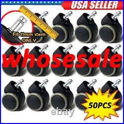 Wholesale 50PCS Replacement 2 Inch Swivel Office Chair Castor Mute Caster Wheels