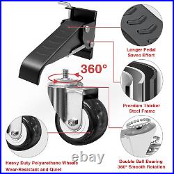 Workbench Stepdown Caster, 600 Lbs Casters Wheels Set of 4 Durable Heavy Duty St